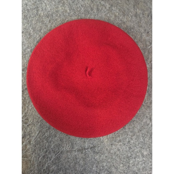 Kangol Accessories - Vintage KANGOL 100% Wool Bright Red Beret Classic Britain